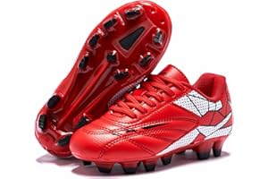 LIGVIV Soccer Cleats for Toddler and Little Kids, FG Lace Up Soccer Shoes, Firm Ground Outsoles for Artificial Turf, 3 Colors