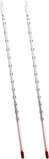 Lantelme 2 Stück Tee Thermometer Set Glas 24 cm Lang Teethermometer Temperaturbereich bis 110 °C 4957