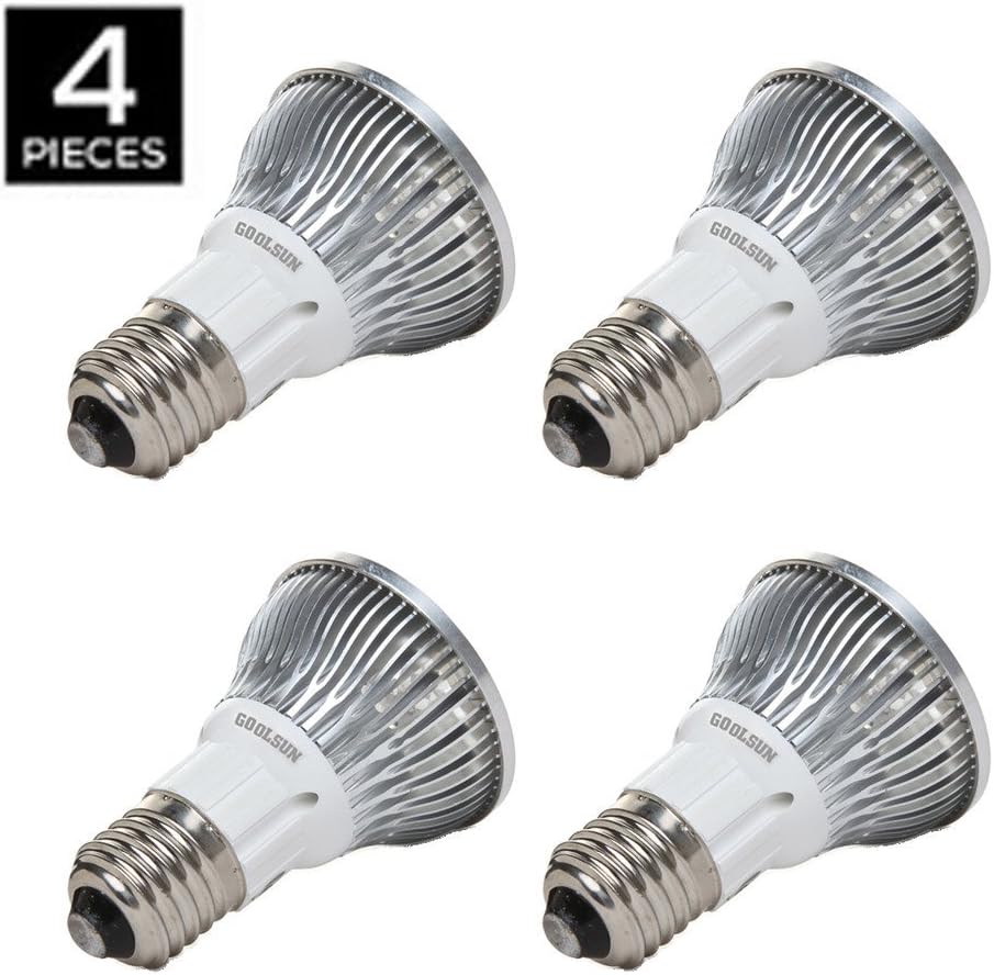 GOOLSUN PAR20 LED Bulb, 6W (50-watt Equivalent), 2700K Warm White, CRI 80+, 90 Degree, E27 medium base, Dimmable, Flood Light Bulb, COB Spot Bulb - (Pack of 4)