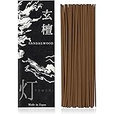 Sandalwood Spicy Premium Japanese Incense Sticks 60sticks Coreless Low Smoke Natural Charcoal Free Non Toxic Temple Kyoto Aroma Aromatherapy Meditation Calming Stress Relief Relaxation Yoga TOMORI