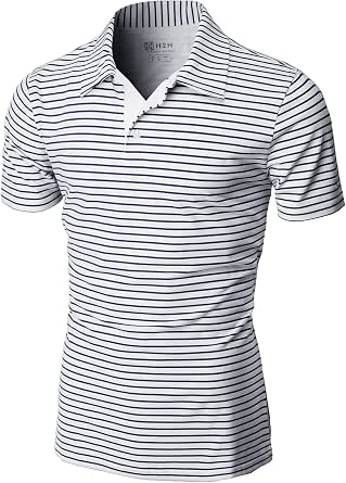 H2H Mens Casual Slim Fit Polo T-Shirts 