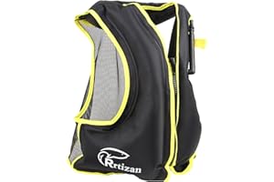 Rrtizan Inflatable Snorkel Vest for Adult, Travel Snorkeling Vest for Swimming, Snorkeling, Paddleboarding, Swim Vest Adult Suitable for 90-220lbs