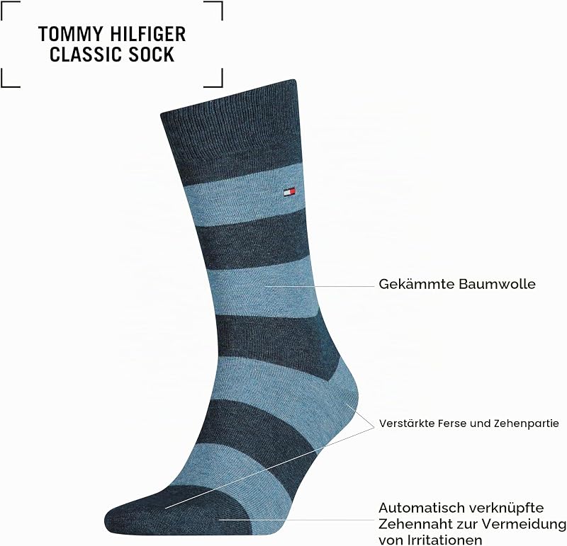 Herren Classic Socken, Blau/Schwarz, 43-46 EU