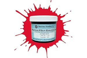 DHARMA TRADING CO Dharma Fiber Reactive Procion Dye - #1 for Tie-Dye & Ice Dye. Vibrant, Permanent Colors Trusted Since 1969 (Fire Red PR10, 2 oz.)