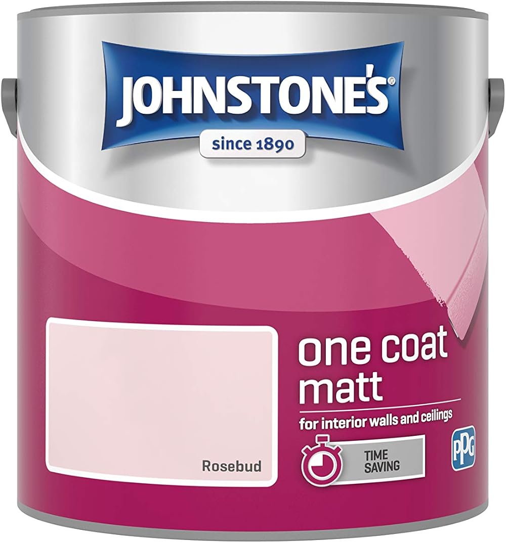 Johnstone's One Coat Matt Emulsion Paint Rosebud 2.5L