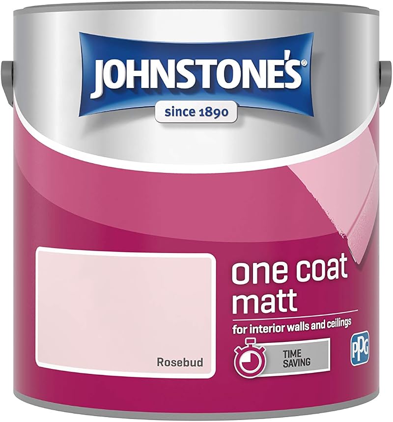 Johnstone's One Coat Matt Emulsion Paint Rosebud 2.5L