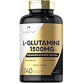 Carlyle L Glutamine Capsules | 1500mg | 240 Count | Advanced Athlete Formula | Pre and Post Workout | Non-GMO, Gluten Free Supplement