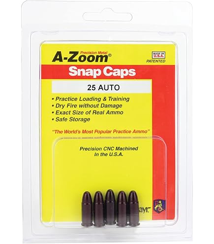 Amazon.com : A-Zoom 15153, Pistol Metal Snap Caps, 32 Automatic