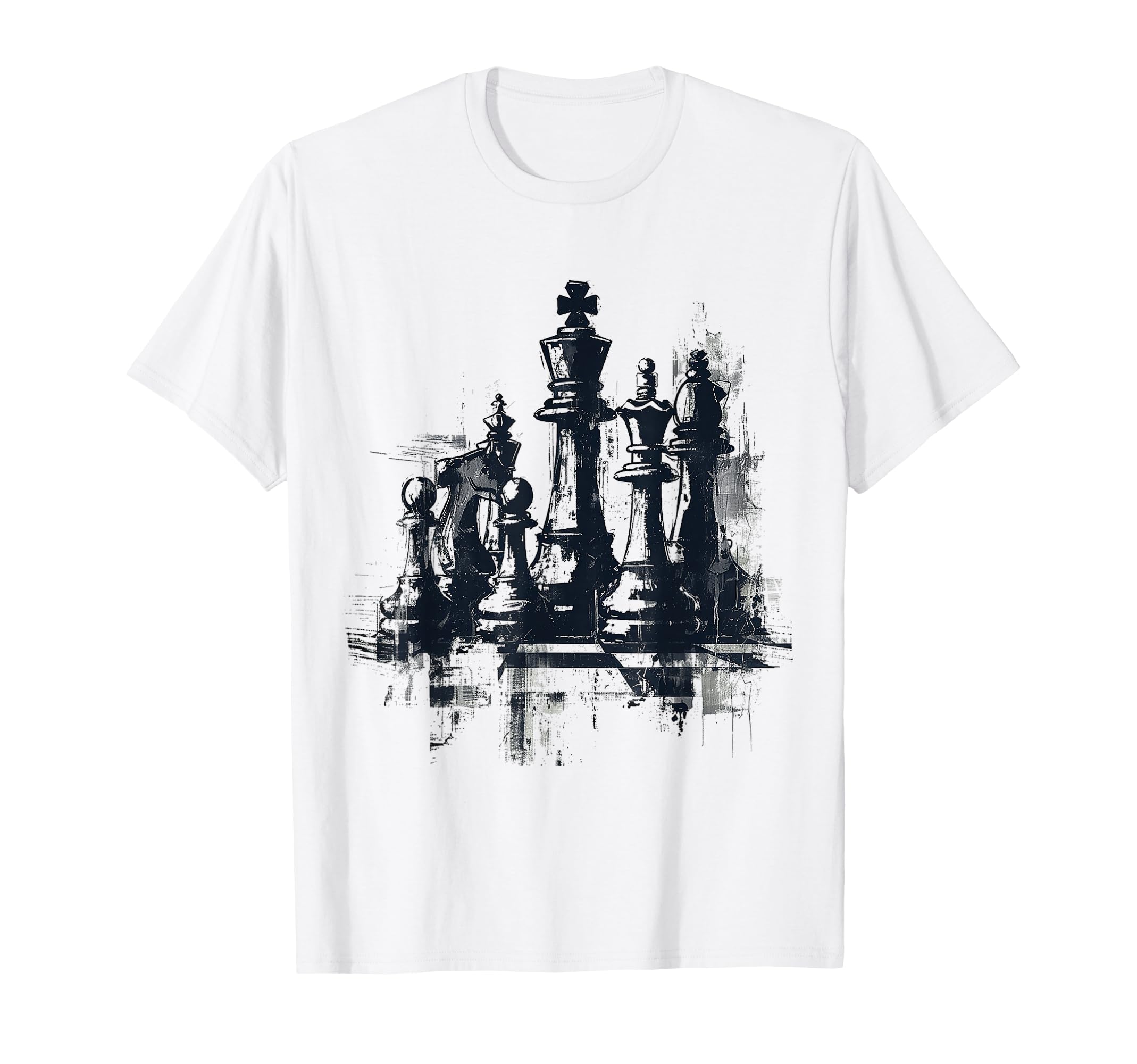 Photo 1 of @rtY Chess Illustration Abstract Drawing Graphic Art Chess T-Shirt med 