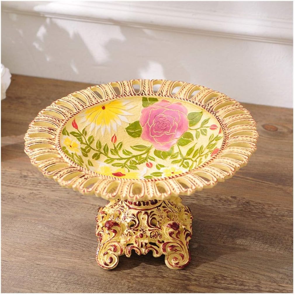 vertice Household Storage Bowls Fruit Bowls Painted Resin Crafts Fruit Bowls Decoration Large Dried Fruit Bowls Candy Plate