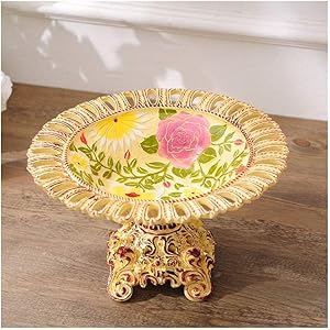 vertice Household Storage Bowls Fruit Bowls Painted Resin Crafts Fruit Bowls Decoration Large Dried Fruit Bowls Candy Plate