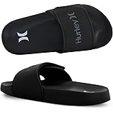 Hurley Kids NAIA Slides Adjustable Strap Slip-On Sandals Indoor and Outdoor EVA Footbed Shower Slides for Girls and Boys