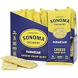 Sonoma Creamery Cheese Crisp Bars - Parmesan, 8 Two-Bar Packs, (Savory Snack Bars with 0g Sugar & 8g Protein, Low Carb, Gluten Free)