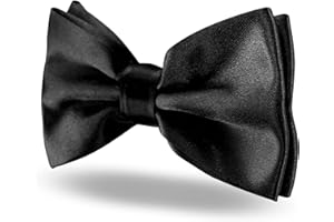 EKIND Men's Pre-tied Bowties Formal Satin Solid with Adjustable Neck Band,Gift Idea For Men And Boys