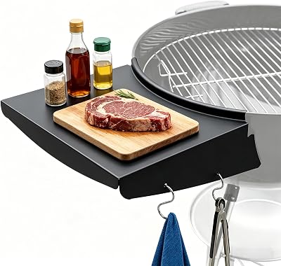 GFTIME Side Table 34.5x35.3 cm for Weber Original Kettle 57 cm Charcoal Grill