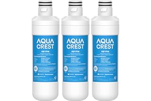 AQUA CREST LT1000PC ADQ747935 MDJ64844601 Refrigerator Water Filter, Replacement for LG® LT1000P®, LT1000PC, LT1000PCS, ADQ74793501, ADQ74793502, LFXS26973S, Kenmore 469980, 9980, 3 Filters