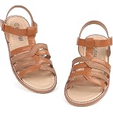 Wulubaba Strappy Dress Sandals for Toddler Girls, White, Pink, Black, Gold
