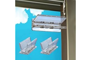 KONGNAI Sliding Door Lock for Child Safety 2 Pack, Sliding Patio Door Lock for Child Proof, Glass Window Door Stopper for Childproof, Childproof Window Lock for Toddler Kids and Baby Proofing（Clear）