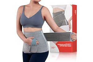 Mamaway SSnugFit Postpartum Belly Band – Ultra-Breathable, Contoured C-section Belly Binder, Postnatal Girdle for Abdominal Support & Back Pain Relief, Made with Soft, Skin-Friendly Fabric