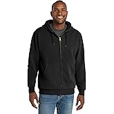 CornerStone Unisex Heavyweight Full Zip Hooded Sweatshirt with Thermal Lining | Zip Hoodie for Men & Women, Adjustable Hood