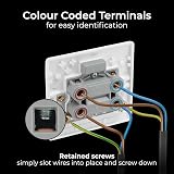 BG Electrical Cooker Control Switch Unit 45A Nexus 800 White Round Edge view 5