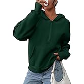 PRETTYGARDEN Women's Half Zip Up Hoodies 2025 Fall Long Sleeve Cropped Pullover Oversized Sweatshirt Fashion Y2K Clothes