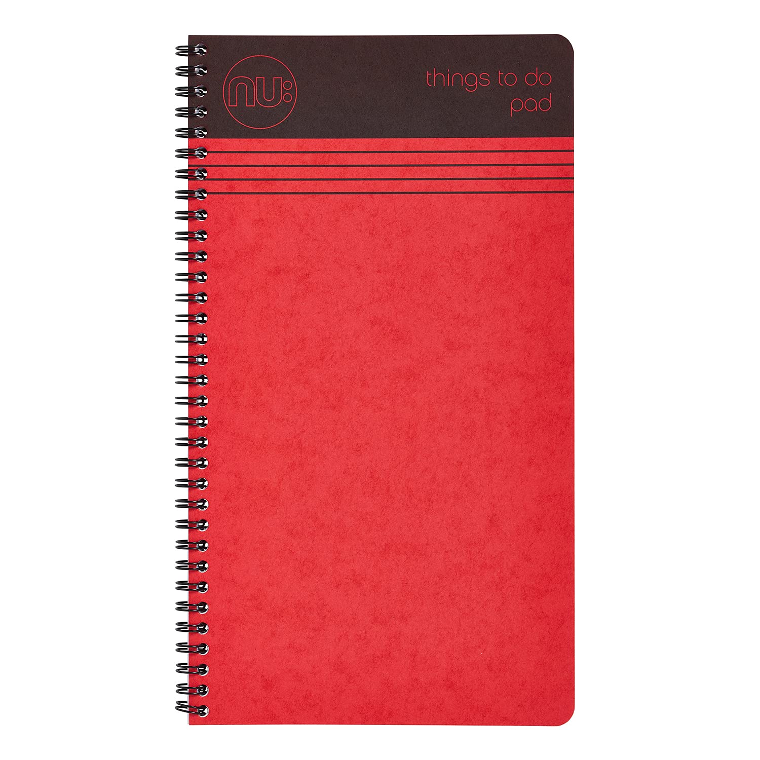 nu: Notebooks - Craze Cloud Range - Things to Do Pad - Wirebound Notebook - Stationery Notebooks - Ruled Notepad- Red - 110 Pages
