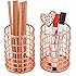 Superbpag Wire Metal Desktop Pencil Holder, Set of 2, Rose Gold