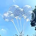 25 PCs Clear Bobo Balloons 12 inches Transparent Bubble Balloon for Light Up LED Balloons,Christmas, Party Events, Wedding, Anniversary, Indoor and Outdoor Decoration, Birthdays (12 inch)