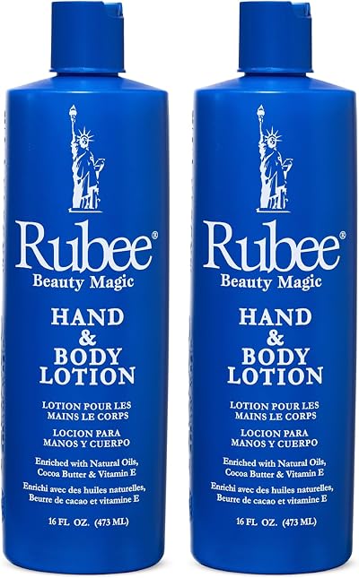 RUBEE Hand & Body Lotion 16oz 2 Pack Herbal Extracts Vitamin E Dry Skin