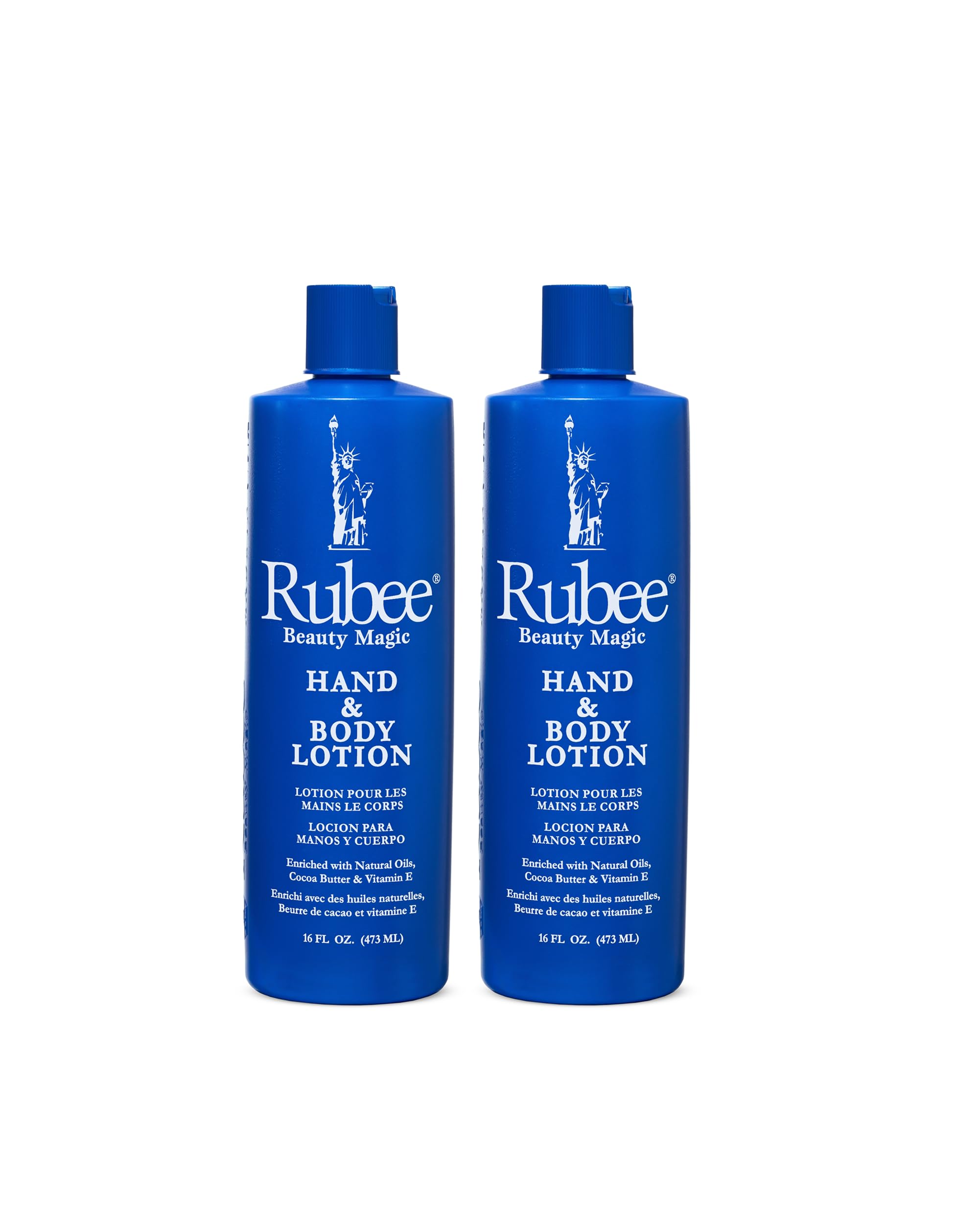 Rubee Hand & Body Lotion 16oz (2 Pack) by R&R Cosmetcis, LLC.