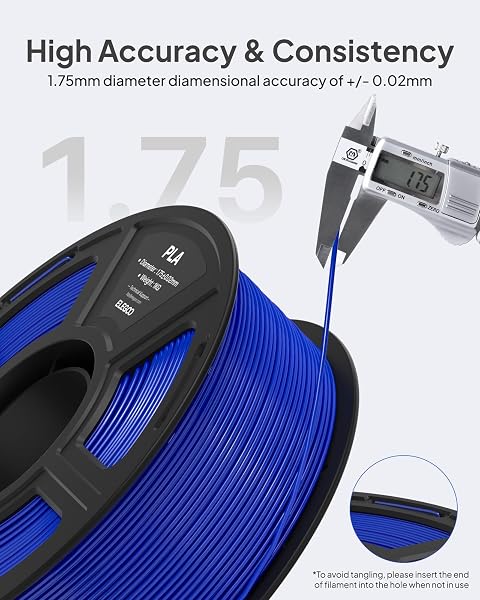 ELEGOO PLA FILAMENT 1.75MM BLACK & WHITE 2KG, 3D PRINTER FILAMENT DIMENSIONAL ACCURACY +/- 0.02MM, 2PCS 1KG SPOOL(2.2LBS) FIT MOST FDM 3D PRINTERS