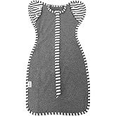 aQuooky Baby Blanket Sack with Arms Free Design,Transition to Arms Free Wearable for Newborn Girl and Boy, Large 6-9Months, Grey Color