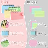 VAKKI Flash Cards 200 Pcs A6 Revision Cards 4 Pack Coil Lined 4 Colours view 5