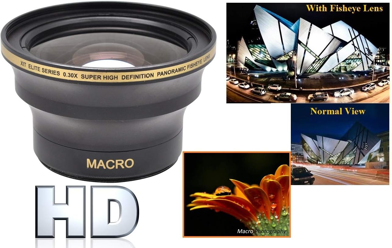 Deluxe Panoramic 0.30x Fisheye Lens for Sony a6400 ILCE-6400 (40.5mm Compatible)