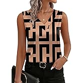 Zeagoo Women's Silk Satin Tank Tops V Neck Casual Camisoles Sleeveless Business Work Blouses Dressy Summer Shirts