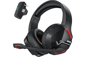 BINNUNE Xbox Wireless Gaming Headset for Xbox Series X/S, Xbox One,120H Ultra-Long Battery, Bluetooth 5.3 Gaming Headphones with Noise-Canceling Mic, Comfortable Over-Ear Headphones,Red