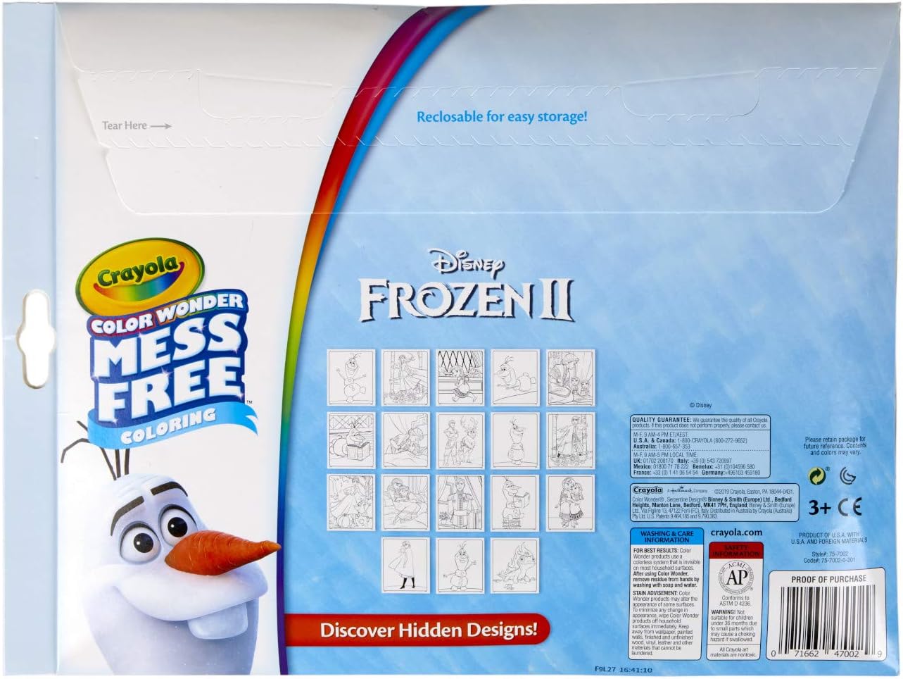 Crayola Color Wonder Frozen Coloring Book & Markers, Mess Free Coloring, Gift for Kids, Ages 3, 4, 5, 6: Toys & Games