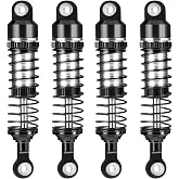RCLIONS RC Car Shocks 53mm Oil Shock Absorber for Redcat Ascent 1/18th RC Crawler Car Upgrade Parts (Black)