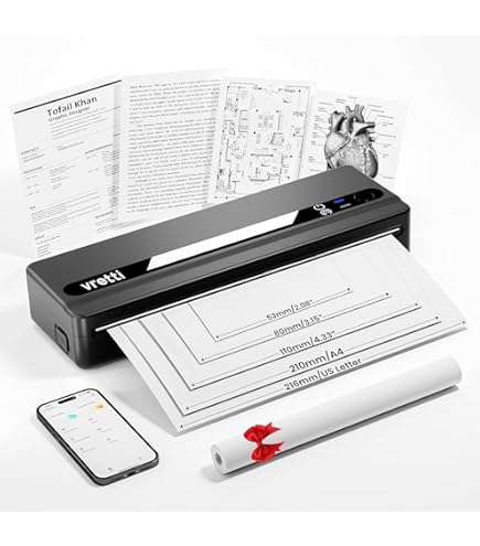 Stampante Termica Portatile Bisofice P80 A4 - Bluetooth, Senza Arricciature, Per Android/iOS/PC - Foto 4