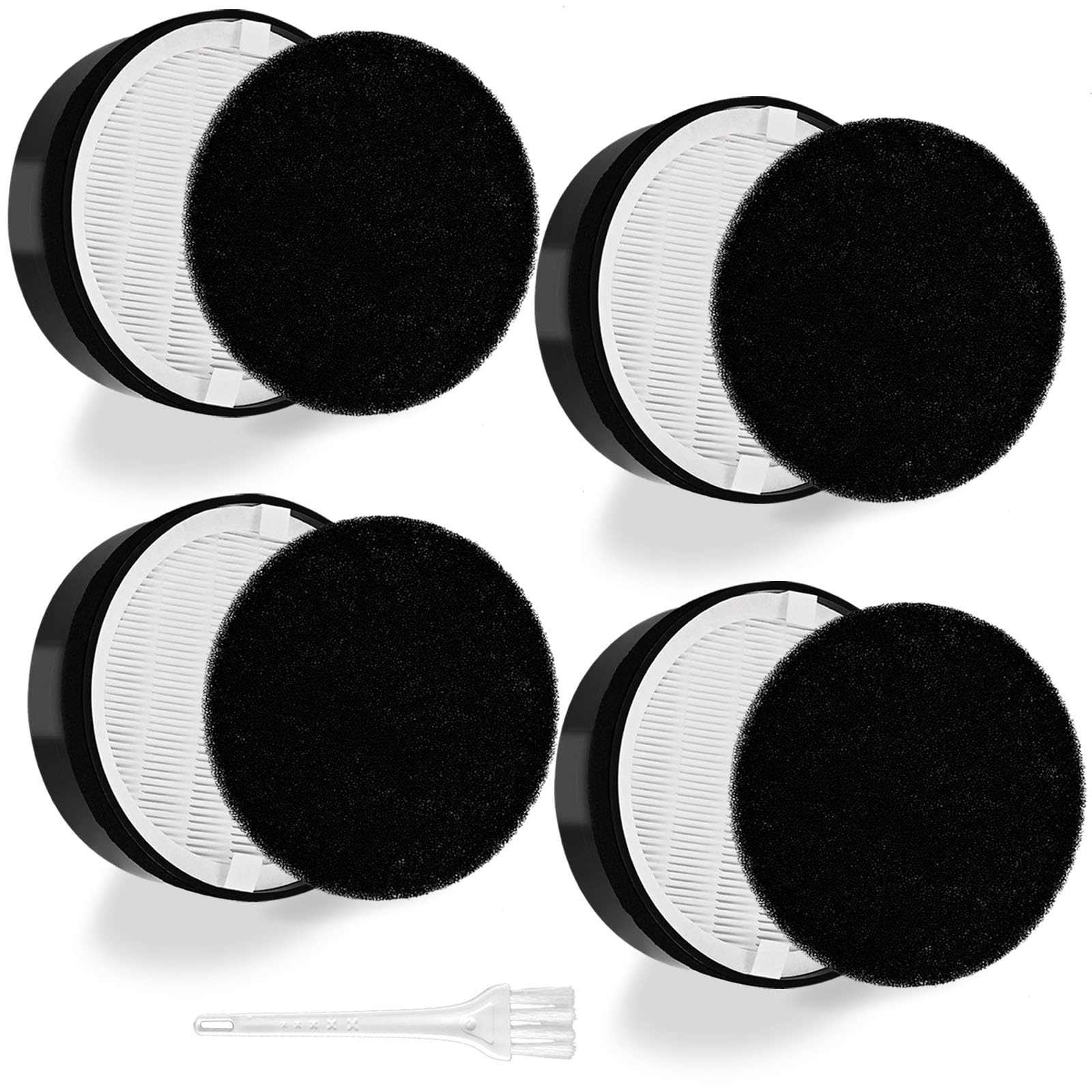 Photo 1 of 4 Pack LV-H132 Replacement Filter Compatible for LEVOIT LV-H132 Air Purifier LV-H132-RF, H13 True HEPA Filter, Activated Carbon Filter, Replace Part LV-H132-RF