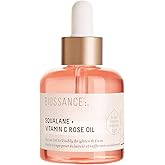 BIOSSANCE Squalane + Vitamin C Rose Advanced Facial Oil - Brightening, Firming, and Hydrating Serum for All Skin Types - Chios Crystal Oil, Damascus Rose Extract & Squalane for Radiance