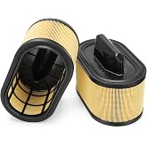 670001545 2PCS Engine Air Filter for Maserati Ghibli Levante OE# PA99301 | Fits for 2014 2015 2016 2017 2018 2019 2020 2021 2022 Maserati Ghibli, 2017-2022 Levante,2014-2020 Quattroporte V6 3.0L 3.8L