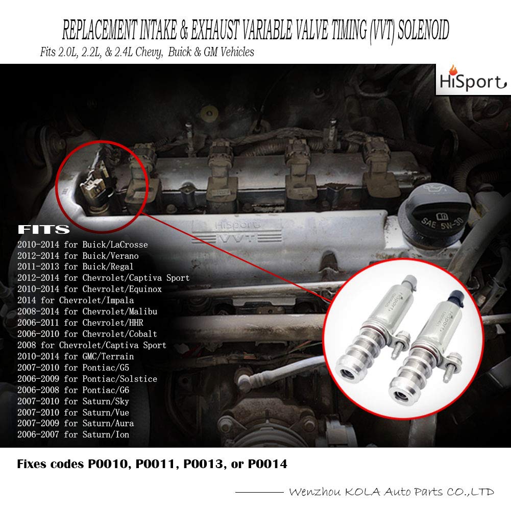 2x Intake & Exhaust Camshaft Position Actuator Solenoid Valve 12655420