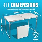 BARGAINS-GALORE 4ft Heavy Duty Folding Table White Indoor Outdoor view 4