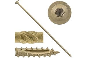 Jake Sales #17 x 10"" Construction Lag Screw Exterior Coated Torx/Star Drive Heavy Duty Structural Lag Screw Far Superior to 