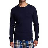 POLO RALPH LAUREN Men's Embossed Waffle Long Sleeve Crew T-Shirt, PWLE2F, Cruise Navy, S