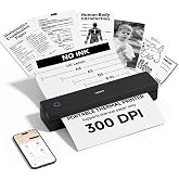 HPRT Inkless Portable Thermal Printer Wireless for Travel,MT620 Pro,300 DPI | Bluetooth Printer for home use, Supports 8.5 x 11"" US Letter &amp; A4 &amp; A5,Compatible with iOS,Android, Laptop,Black