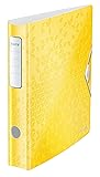 Leitz A4 Lever Arch File Active, Yellow, Curved