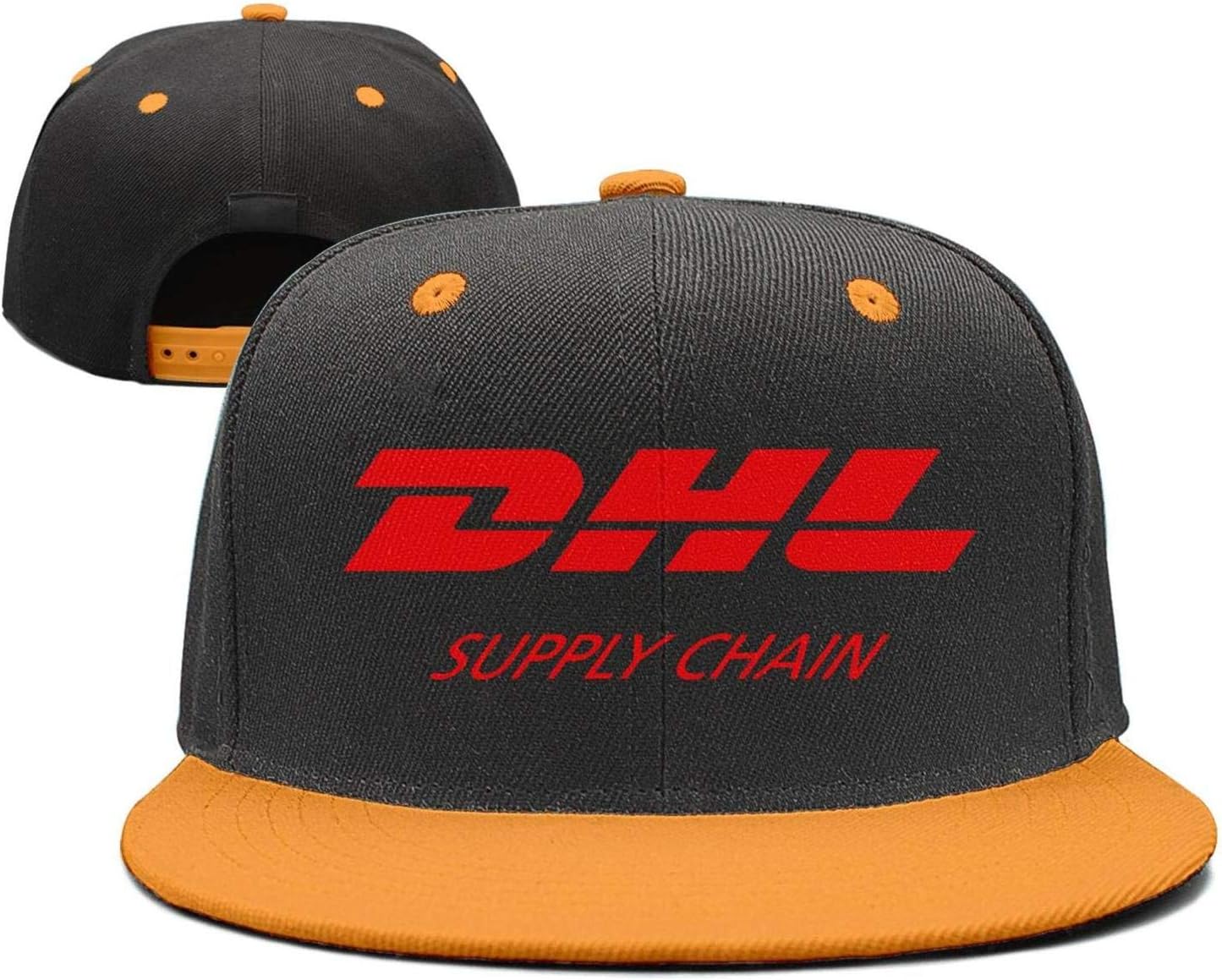 Mens Womens DHL-Supply-Chain-Logo-Symbol- Fashion Adjustable Flat Brim Hat